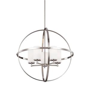 Generation Lighting Alturas Brushed Nickel Modern Etched Glass Orb Pendant