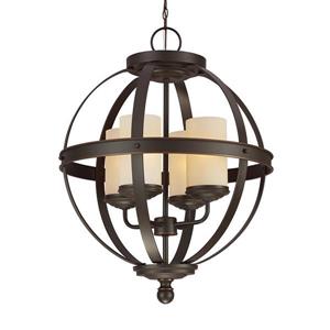 Sea Gull Lighting Sfera Autumn Bronze Transitional Tinted Glass Orb Pendant