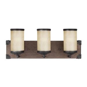 Sea Gull Lighting Dunning 3-Light 21-in Stardust Cylinder Vanity Light