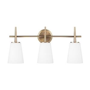 Generation Lighting Driscoll 3-Light 24.5-in Satin Bronze Bell Vanity Light