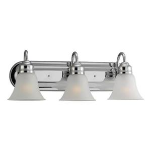Sea Gull Lighting Gladstone 3-Light 24-in Chrome Bell Vanity Light