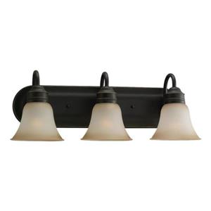 Sea Gull Lighting Gladstone 3-Light 24-in Heirloom Bronze Bell Vanity Light