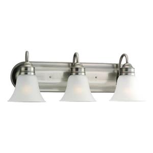 Sea Gull Lighting Gladstone 3-Light 24-in Antique brushed Nickel Bell Vanity Light