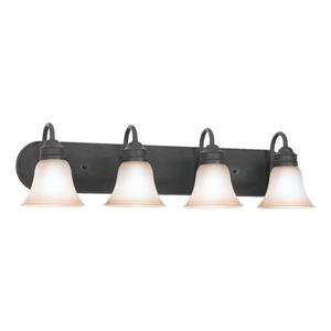 Sea Gull Lighting Gladstone 4-Light 32.5-in Heirloom Bronze Bell Vanity Light
