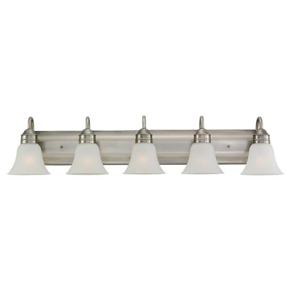 Sea Gull Lighting Gladstone 5 Light 41 25 In Antique Brushed Nickel Bell Vanity Light 44854 965 Rona