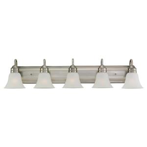 Sea Gull Lighting Gladstone 5-Light 41.25-in Antique brushed Nickel Bell Vanity Light