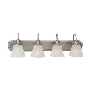 Sea Gull Lighting Windgate 4-Light 30.25-in Brushed Nickel Bell Vanity Light