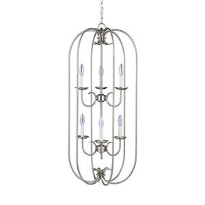 Sea Gull Lighting Holman 6-Light Brushed Nickel Transitional Cage Chandelier