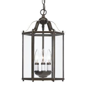 Sea Gull Lighting Bretton Heirloom Bronze Mini Traditional Clear Glass Lantern Pendant