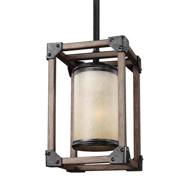 Generation Lighting Dunning Stardust Mini Traditional Tinted Glass Cage Pendant