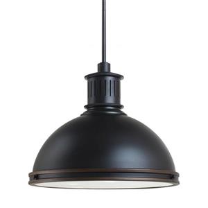 Sea Gull Lighting Pratt Street Autumn Bronze Transitional Warehouse Pendant