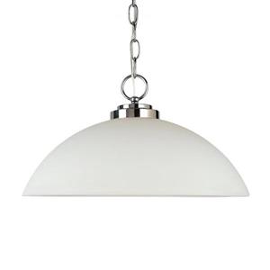 Generation Lighting Oslo Chrome Modern Etched Glass Dome Pendant