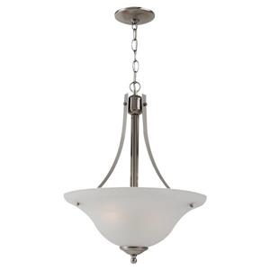 Sea Gull Lighting Windgate Brushed Nickel Transitional Alabaster Glass Bowl Pendant