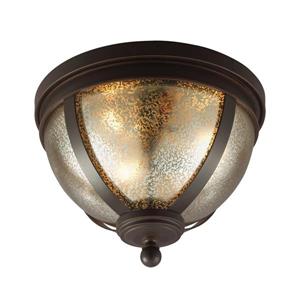 Sea Gull Lighting Sfera 14.25-in W Autumn Bronze Flush Mount Light