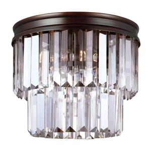 Sea Gull Lighting Carondelet 10.625-in W Burnt Sienna Flush Mount Light