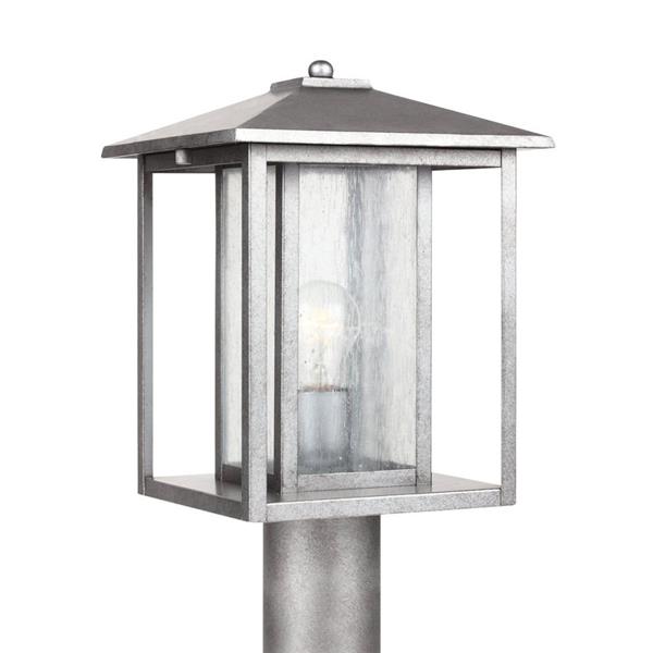Generation Lighting Hunnington 15-in H Weathered Pewter Post Light