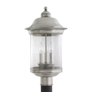 Sea Gull Lighting Hermitage 20.25-in H Antique Brushed Nickel Post Light