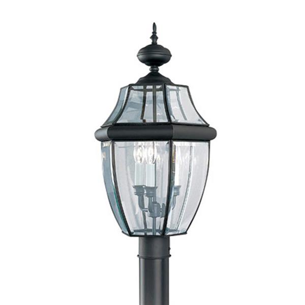 Generation Lighting Lancaster 24-in H Black Post Light