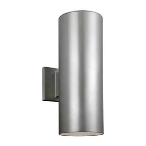 Generation Lighting Outdoor Bullets 14.25-in H Painted Brushed Nickel Outdoor Wall Light