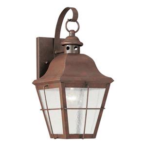 Sea Gull Lighting Chatham 14.5-in H Weathered Copper Outdoor Wall Light