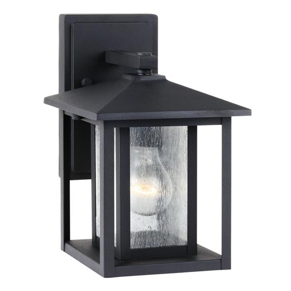 Generation Lighting Hunnington 11-in H Black Outdoor Wall Light