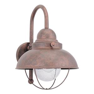 Sea Gull Lighting Sebring 15.75-in H Weathered Copper Outdoor Wall Light