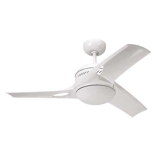 Monte Carlo Fan Company 38 In White Indoor Ceiling Fan With Light Kit And Remote 3 Blade