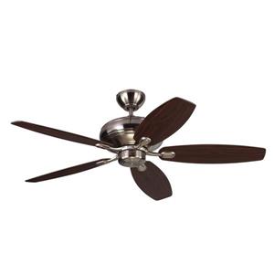 Monte Carlo Fan Company Centro Max 52-in Brushed Steel Indoor Ceiling Fan ENERGY STAR