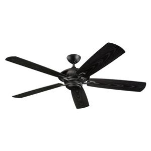 Monte Carlo Fan Company Cyclone 60-in Matte Black Indoor/Outdoor Ceiling Fan ENERGY STAR