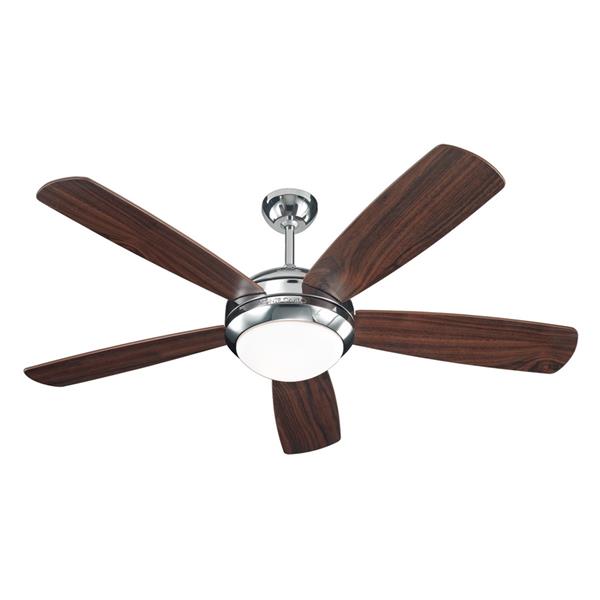 Monte Carlo Fan Company Discus 52 In Polished Nickel Indoor