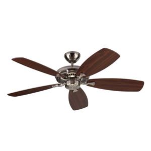 Monte Carlo Fan Company Designer Max 52-in Brushed Steel Indoor Ceiling Fan ENERGY STAR