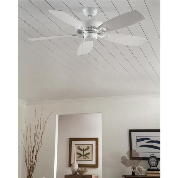 Monte Carlo Fan Company Designer Max 52 In Rubberized White