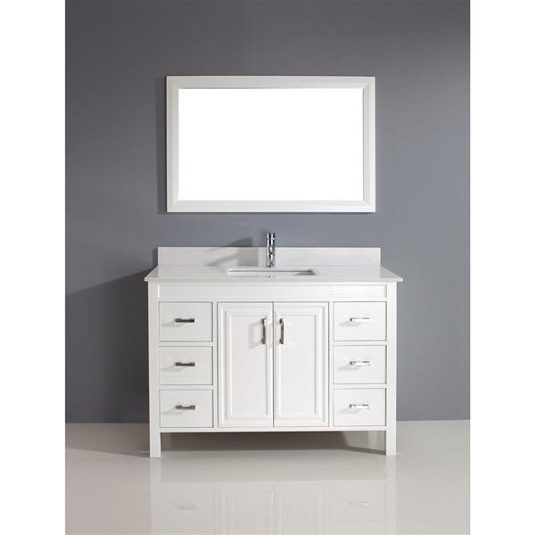 Spa Bathe Cora Bathroom Vanity 48 Inch, 48 White Bathroom Vanity Without Top