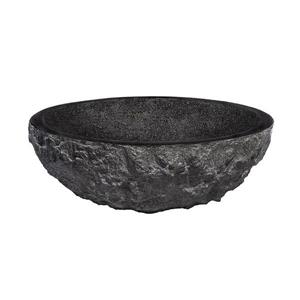 Novatto Black Granite Vessel Round Bathroom Sink