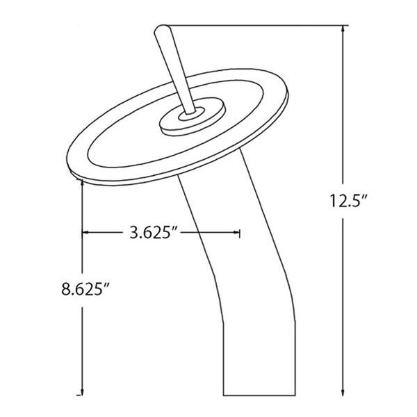 Novatto Chrome 1-Handle Vessel Bathroom Sink Faucet