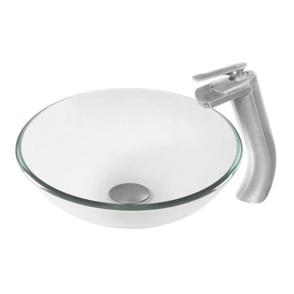 Novatto Brushed Nickel 1-Handle Vessel Bathroom Sink Faucet