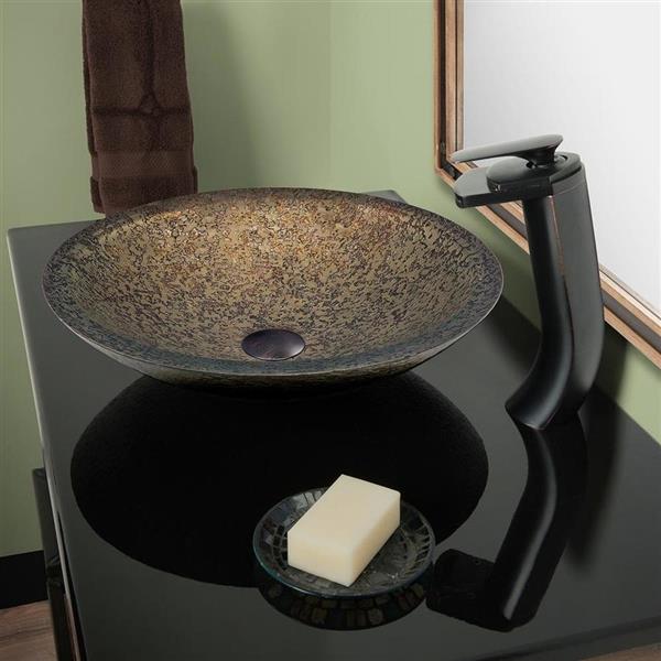 Novatto Oil rubbed Bronze 1-Handle Vessel Bathroom Sink Faucet