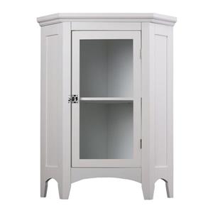Elegant Home Fashions Madison 24.75-in W x 32-in H x 17-in D White MDF Freestanding Linen Cabinet