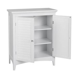 Elegant Home Fashions Slone 26-in W x 32-in H x 13-in D White MDF Freestanding Linen Cabinet