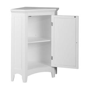 Elegant Home Fashions Slone 24.75-in W x 32-in H x 17-in D White MDF Freestanding Linen Cabinet