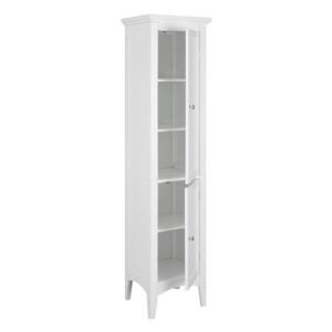 Elegant Home Fashions Slone 15-in W x 63-in H x 15-in D White MDF Freestanding Linen Cabinet