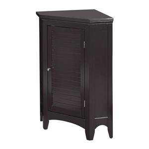 Elegant Home Fashions Slone 24.75-in W x 32-in H x 17-in D Dark Espresso MDF Freestanding Linen Cabinet