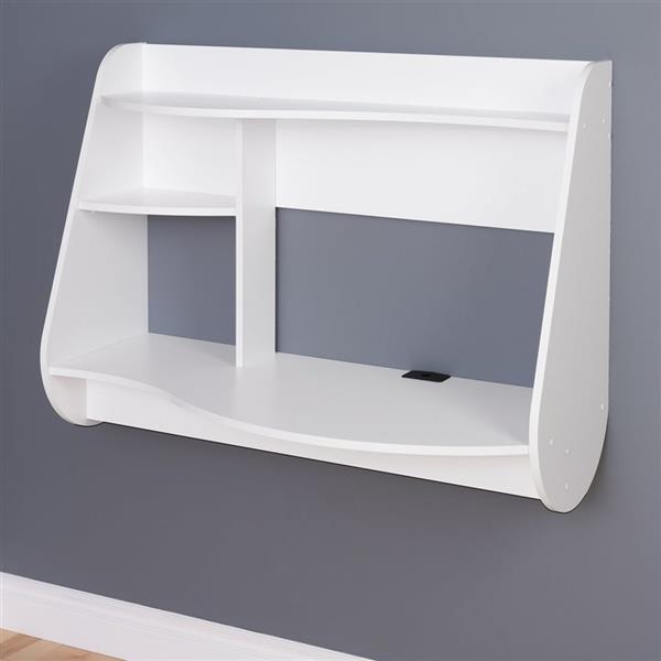 Prepac Contemporary White Floating Desk Wehw 0901 1 Rona