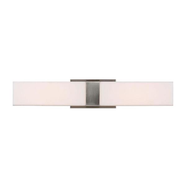 Generation Lighting Vandeventer 1-Light 23.25-in Brushed Nickel Rectangle LED Vanity Light Bar