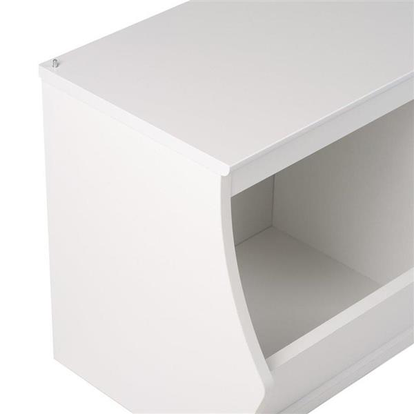 Prepac Monterey 46-in W x 18-in H x 15.75-in D White Composite Wood Bin