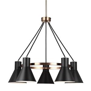 Generation Lighting Towner 5-Light Satin Bronze Modern/Contemporary Shaded Chandelier