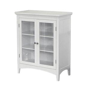 Elegant Home Fashions Madison 26-in W x 32-in H x 13-in D White Composite Freestanding Linen Cabinet