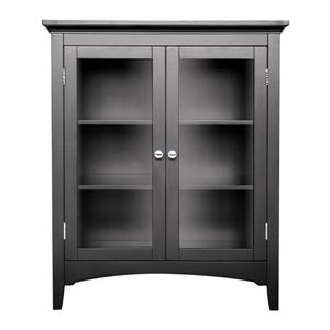 Elegant Home Fashions Madison 26-in W x 32-in H x 13-in D Dark Espresso Composite Freestanding Linen Cabinet