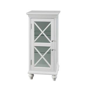 Elegant Home Fashions Owen 15-in W x 32-in H x 12-in D White Composite Freestanding Linen Cabinet