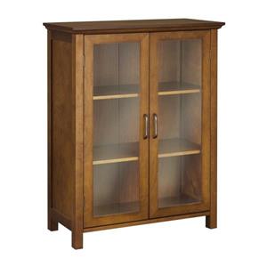Elegant Home Fashions Avery 26-in W x 34-in H x 12.5-in D Oil oak Composite Freestanding Linen Cabinet